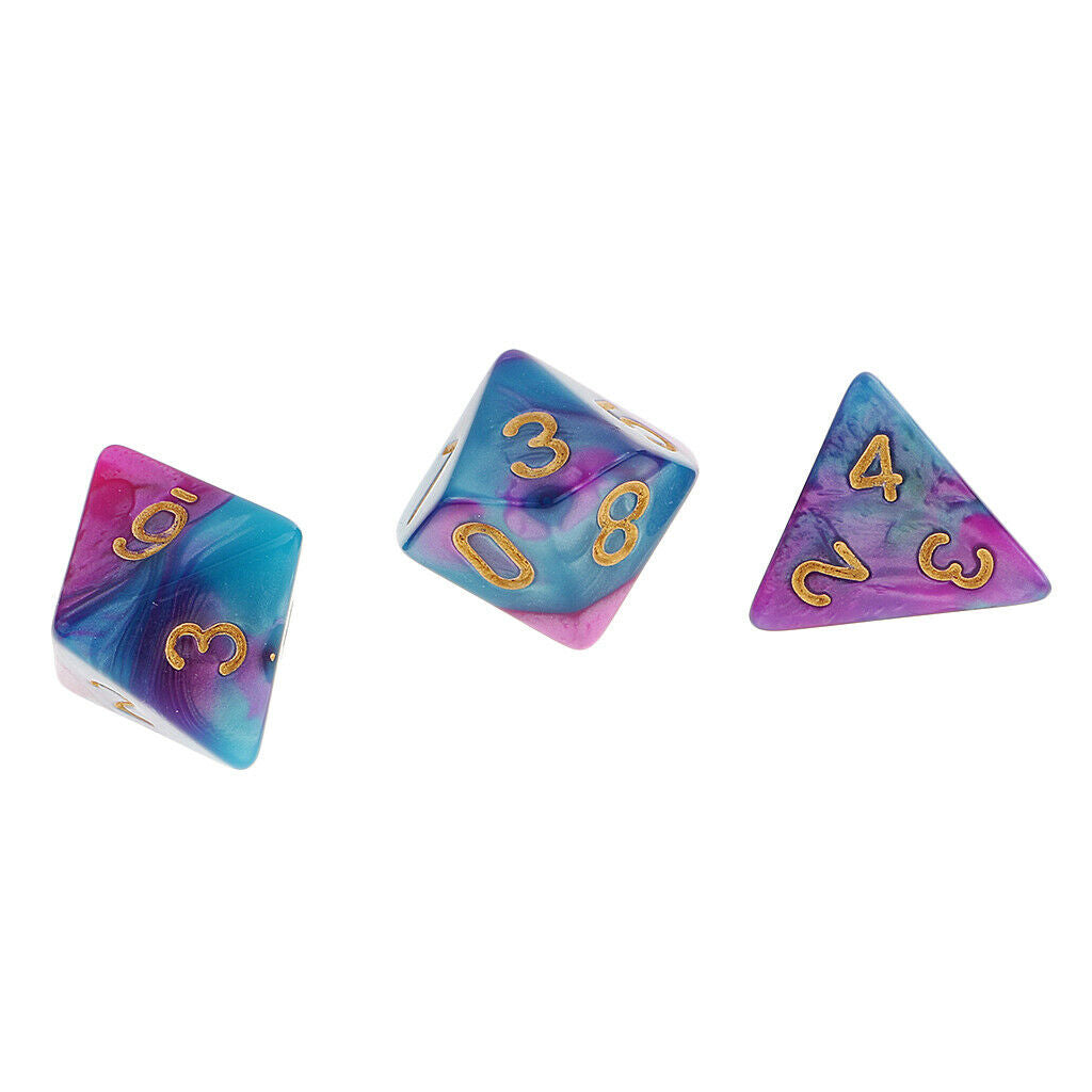 7 lot Acrylic Multi Side Dice Dice 16mm for Party Casino Table Game Toys