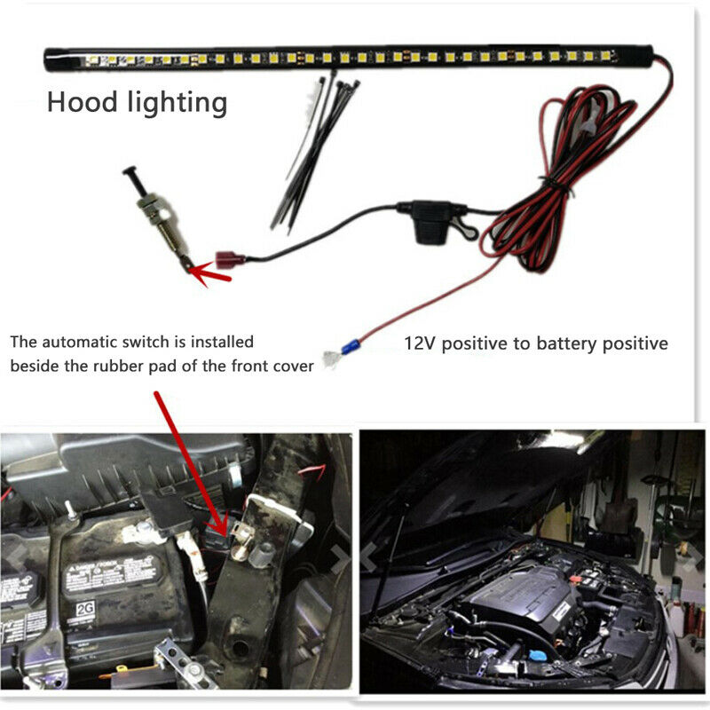 Car Universal Under Hood Engine Repair 36cm LED Light Bar with Switch ControBDA