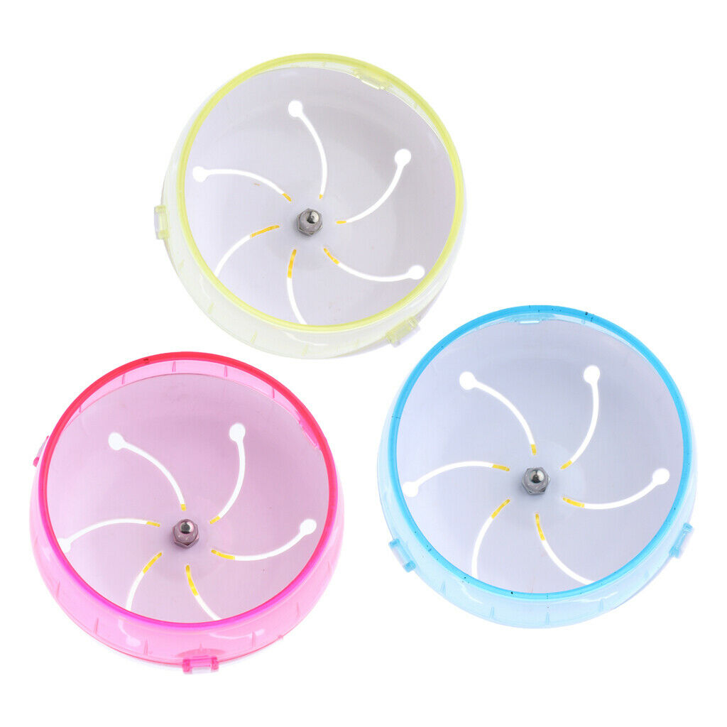 3pcs Quiet Hamster Mouse Gerbils Mice and Guinea Pigs Exercise Running Wheel