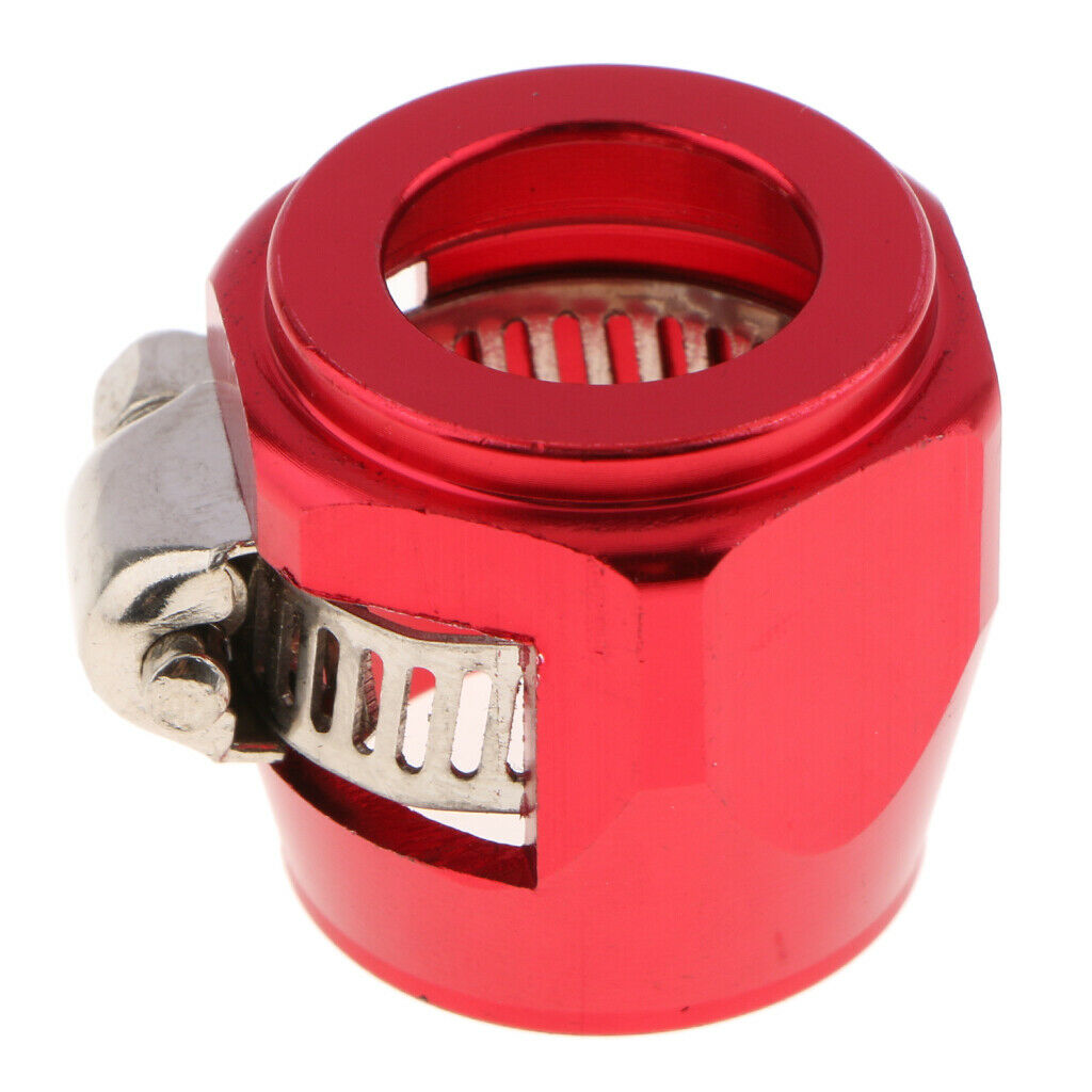 6PCS 10AN Hose Finisher Clamp, Fuel Line Hose End Fitting for Fuel Oil Air Line,