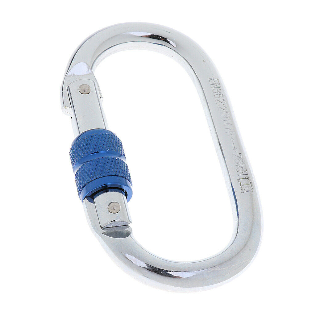 25KN Screwgate  Locking Rock Climbing Tree Arborist Carabiner Equipment Gear