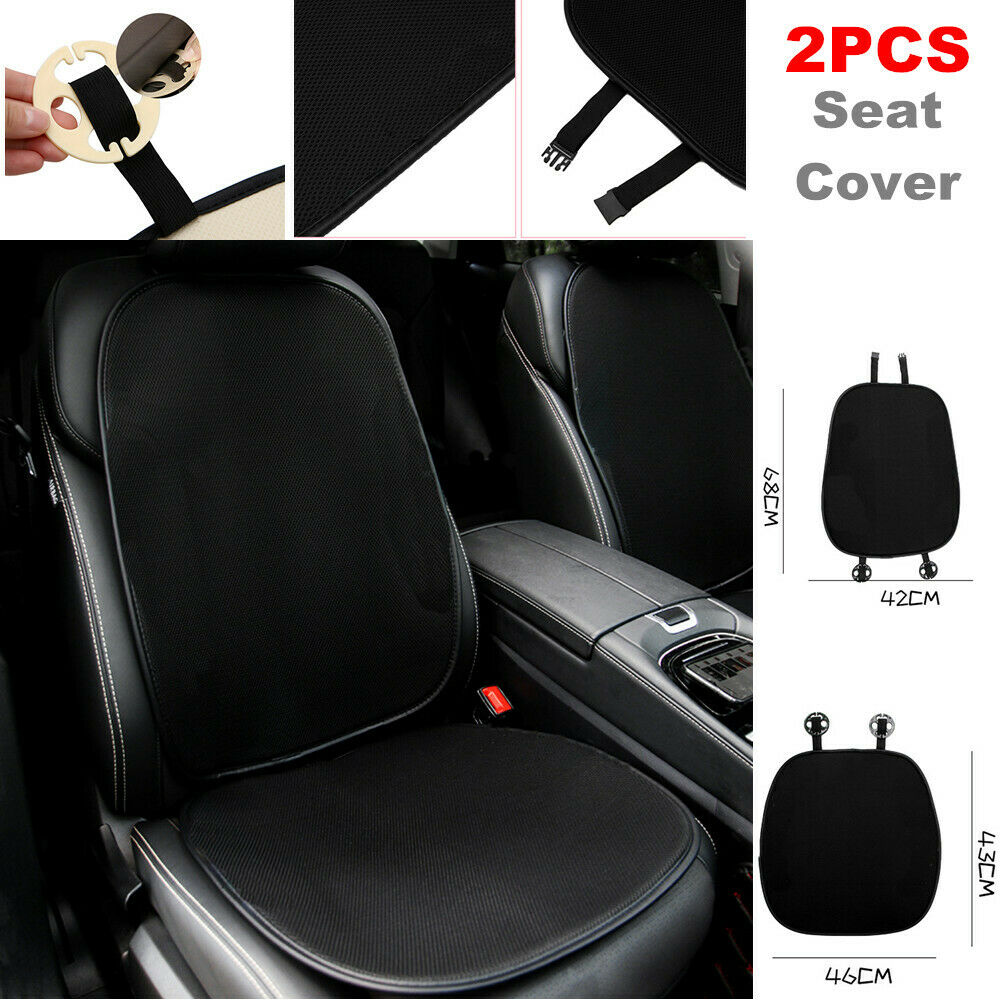 2PCS Auto Car Front Seat Cover Summer ice silk Breathable Pad Mat Set Anti-skid