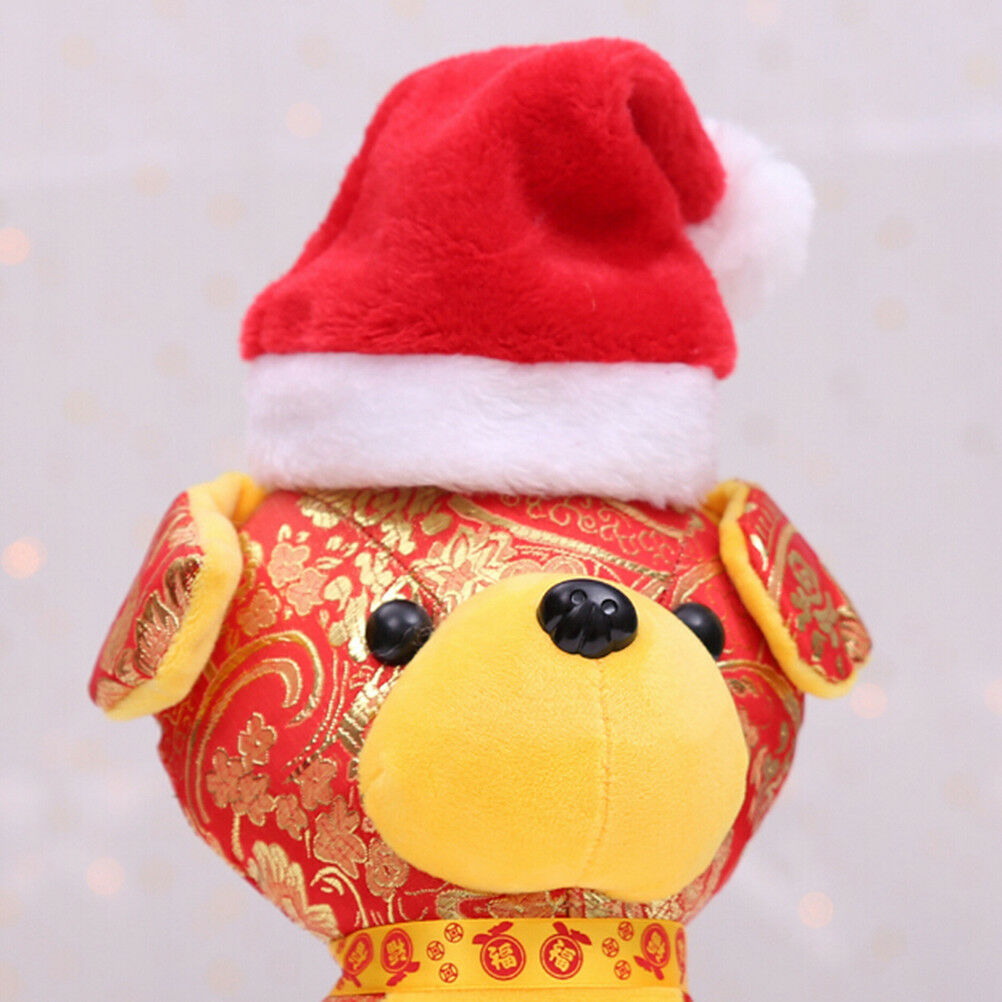 Christmas pet santa hat small puppy cat dog xmas holiday costume ornament.l8
