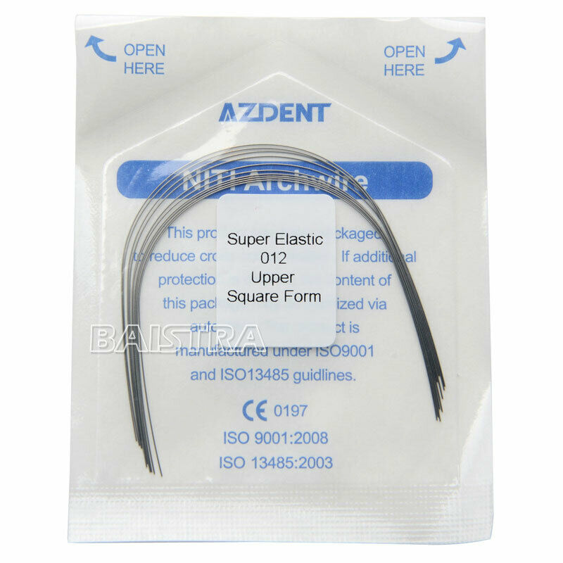 100X Dental Orthodontic Super Elastic Niti Arch Wire Square Round 012Upper