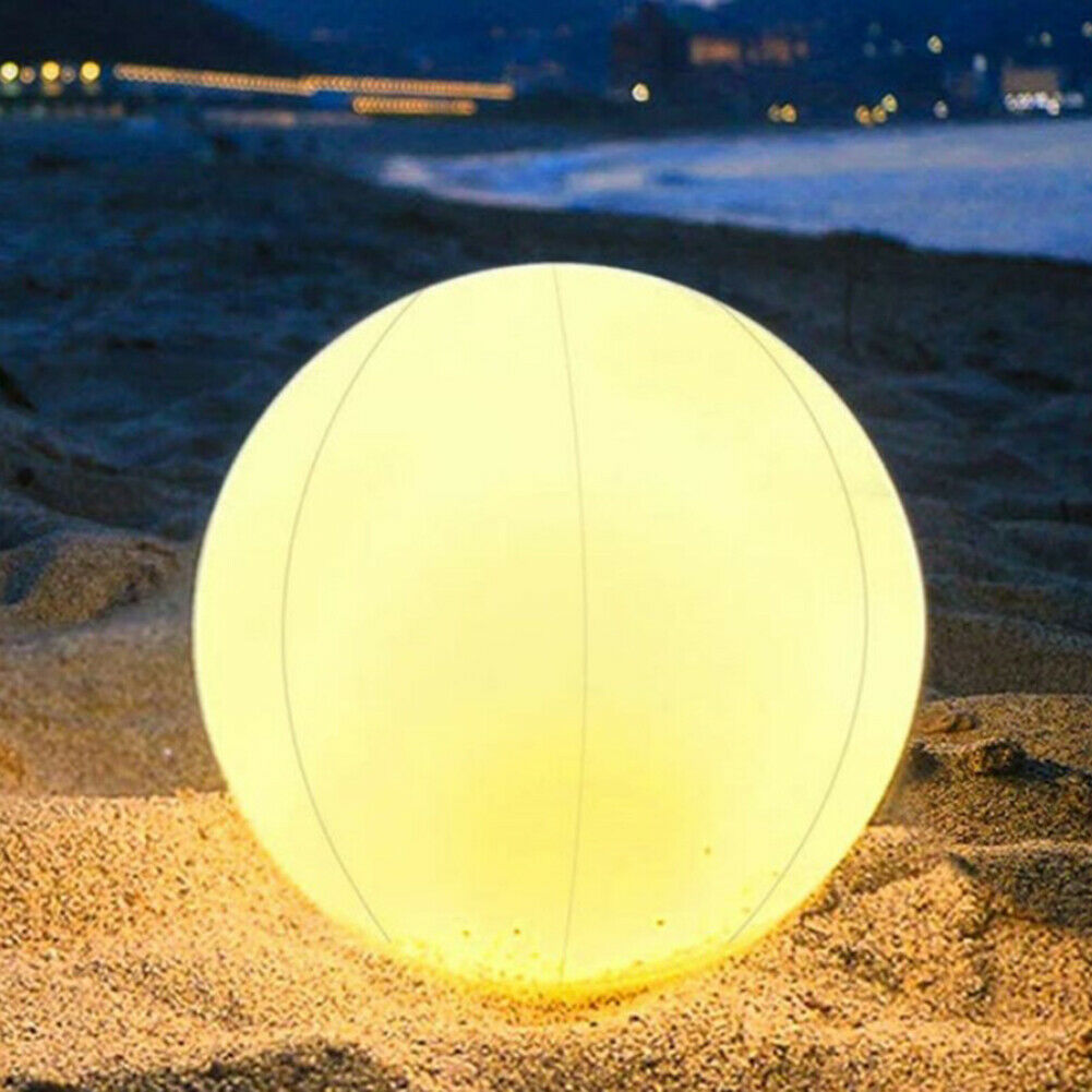 40cm Outdoor Inflatable Beach Ball LED Light Swimming Pool Party Water Game Toys