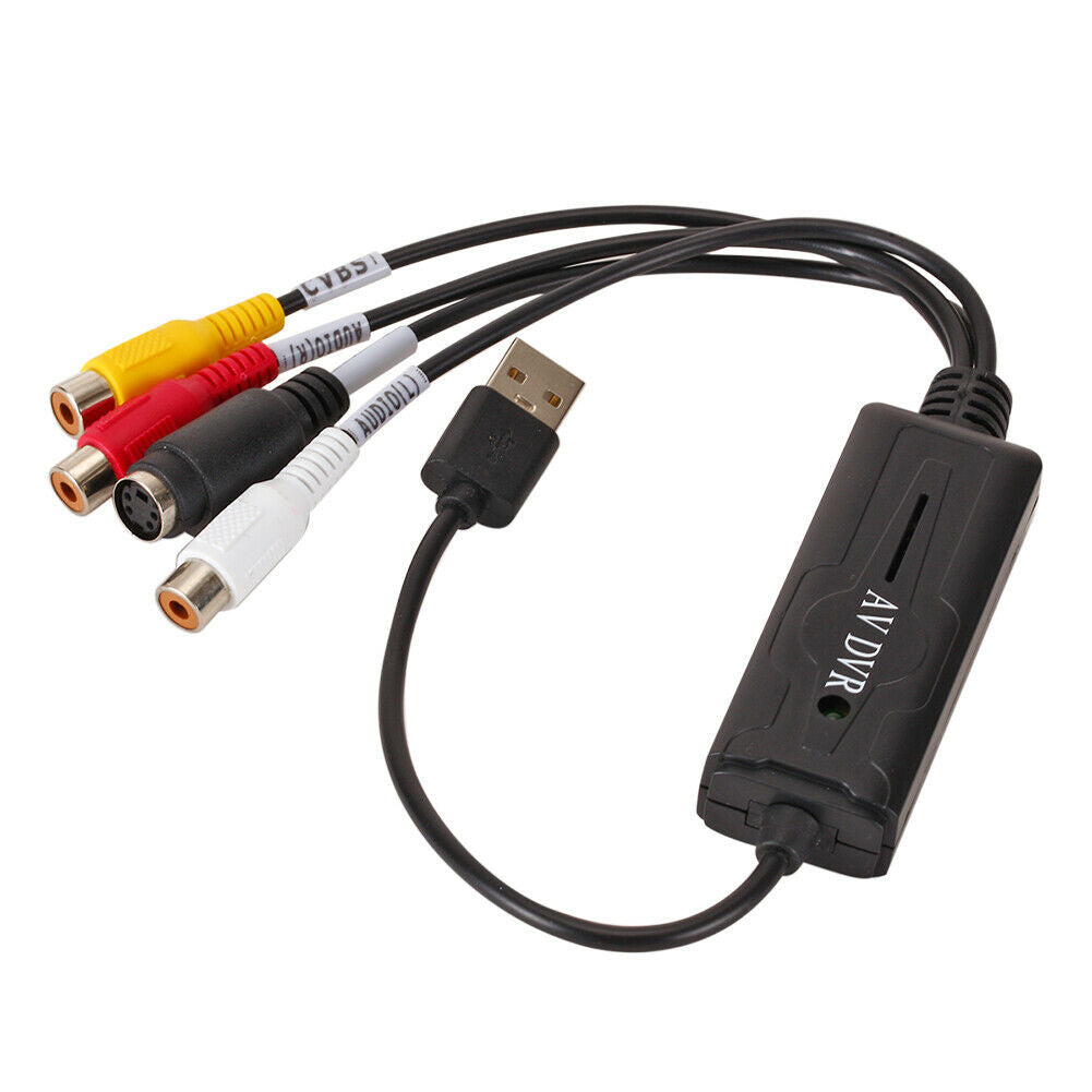 USB 2.0 Video Capture Card AV S RCA Converter Adapter for DV/Hi8/VHS TV DVD