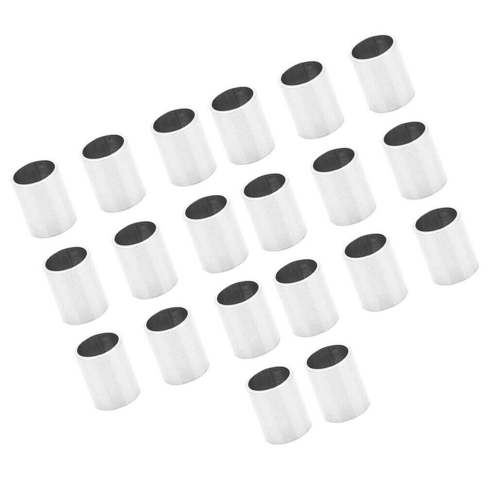 20 Metal Smooth Stainless Steel Column Spacers Loose Beads Jewelry Accessories