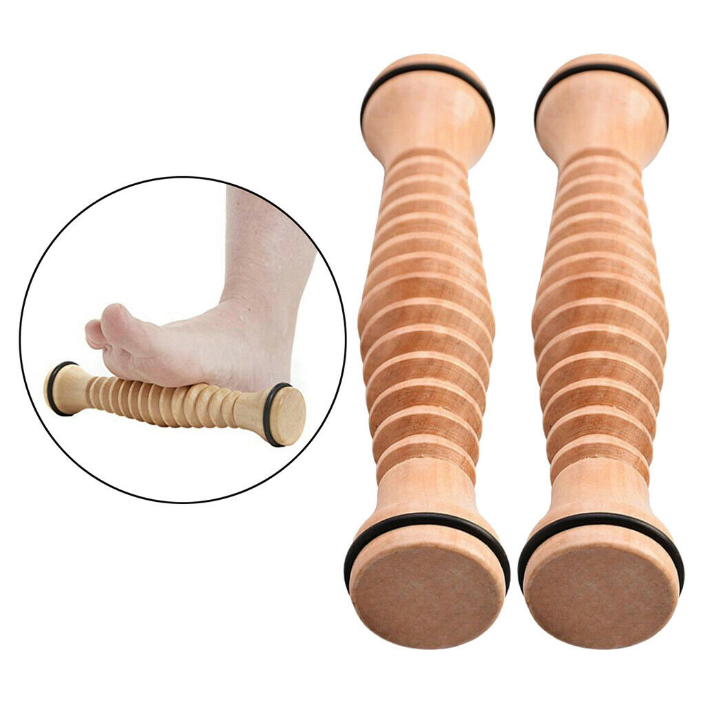 Pack2 Wood Foot Roller Massager for tired Feet Relieve Foot Arch Pain Gifts