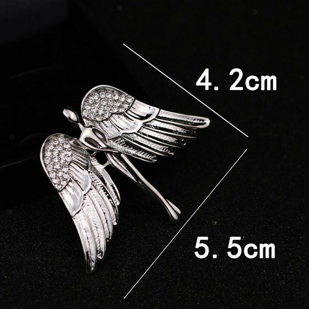 Fashion Eagle Wings Brooch Pins Charming Crystal Brooch Pin for Men Women