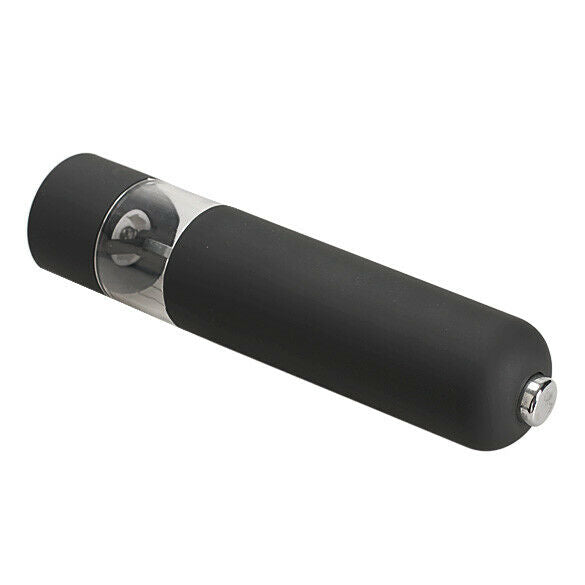 Electric Salt Spice Pepper Herb Mills Grinder with LED Light Black @