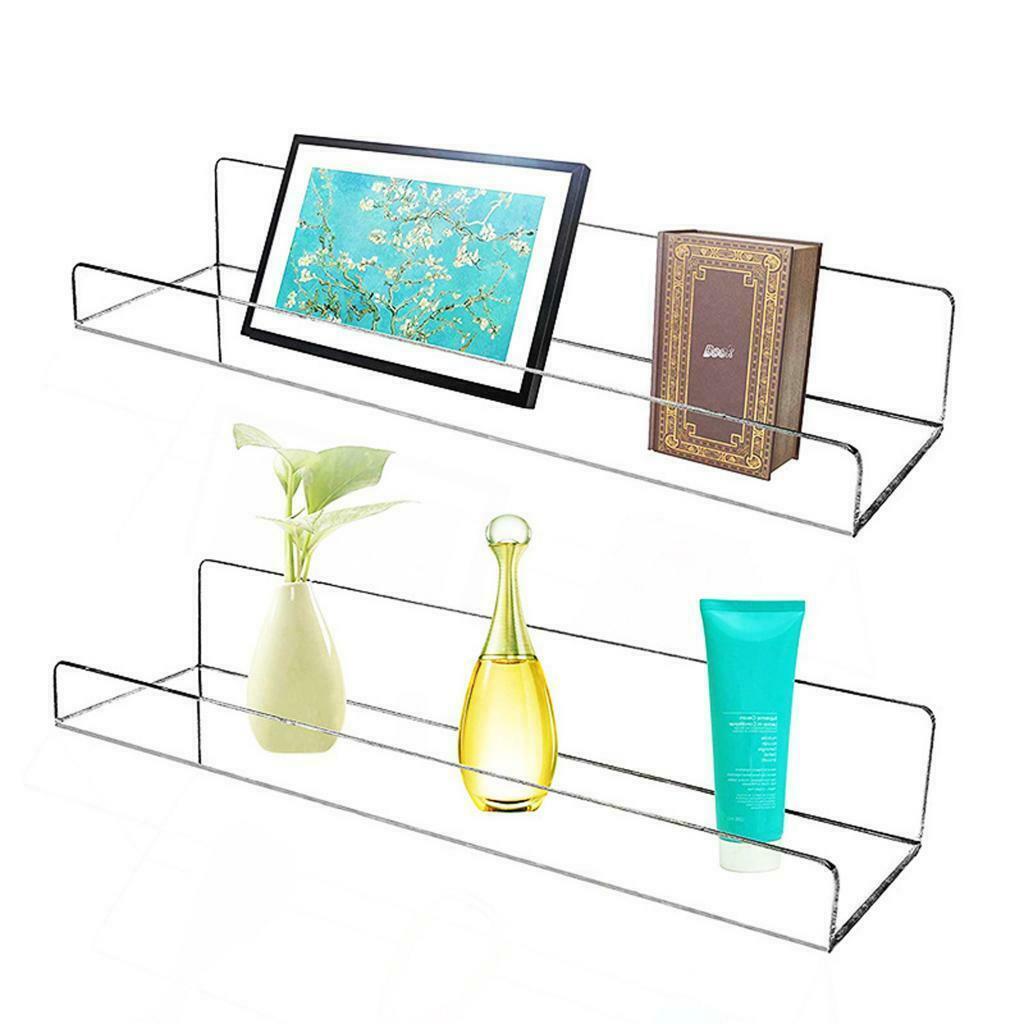 30cm Wall Mounted Acrylic Safety Shelf Holder Museum Display Kitchen Shelf