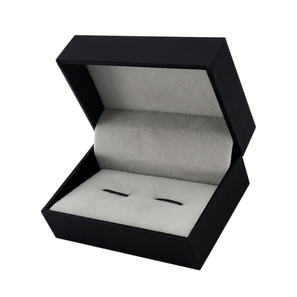 Cuff Links Cufflinks Holder Storage Mens Jewelry Gift Display Box Case Black