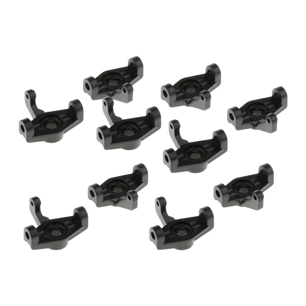 10 Packs 1:14 RC Vehicle Front Hub Carrier Black for WLtoys 144001 Accs