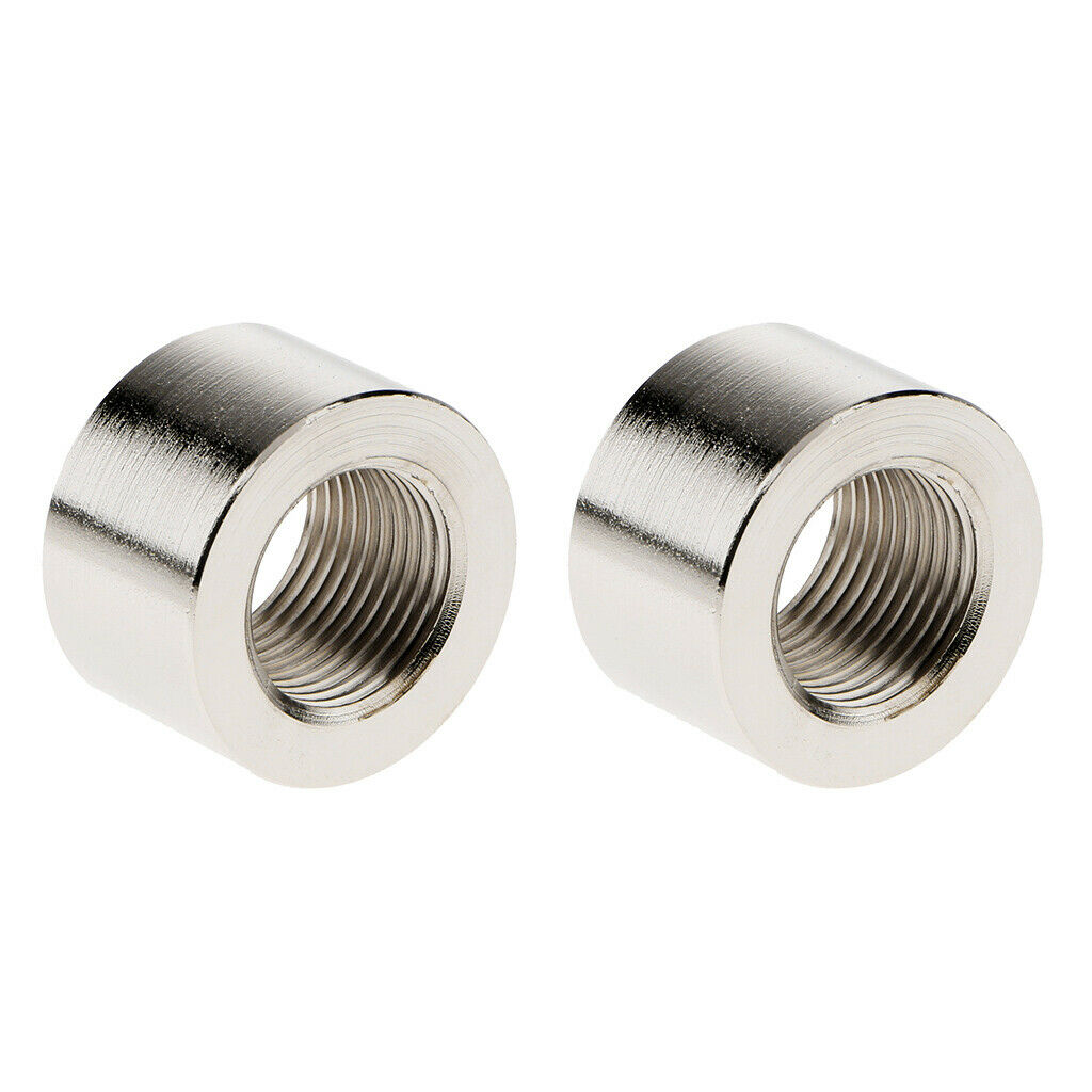 2 Sets Polished 304 Stainless Steel O2 Sensor Weld Bung, M18 x 1.5mm