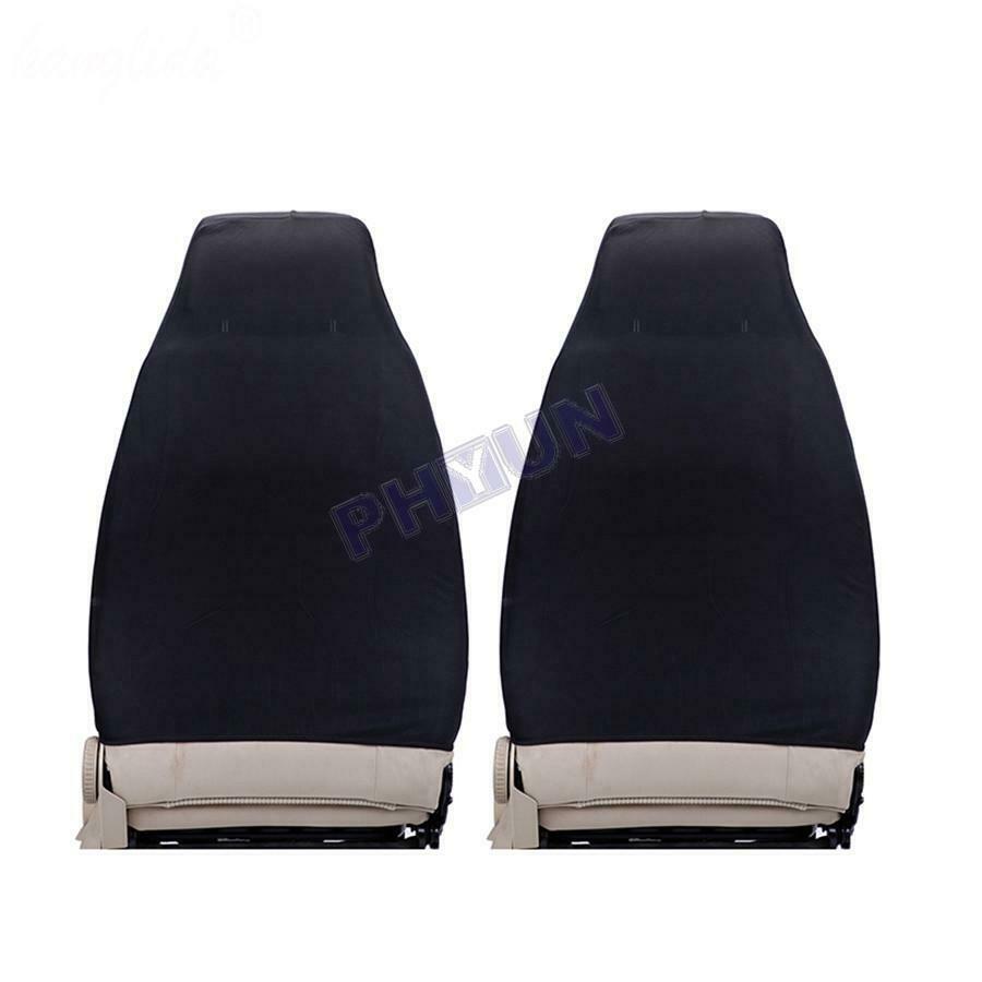 2x Black & Blue PU Leather Car Seat Covers Seat Protector For Sedans Front Seats