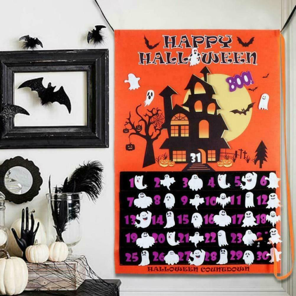 Halloween Advent Calendar Countdown Wall Calendar with Lanyard Party Decor
