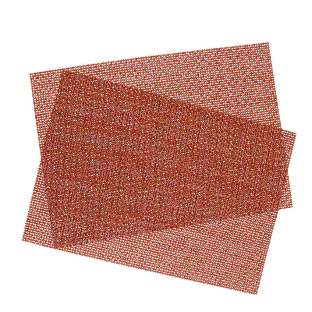 2pcs Anti-slip Table Mat Heat Pad Coaster Kitchen Dining Placemat Orange