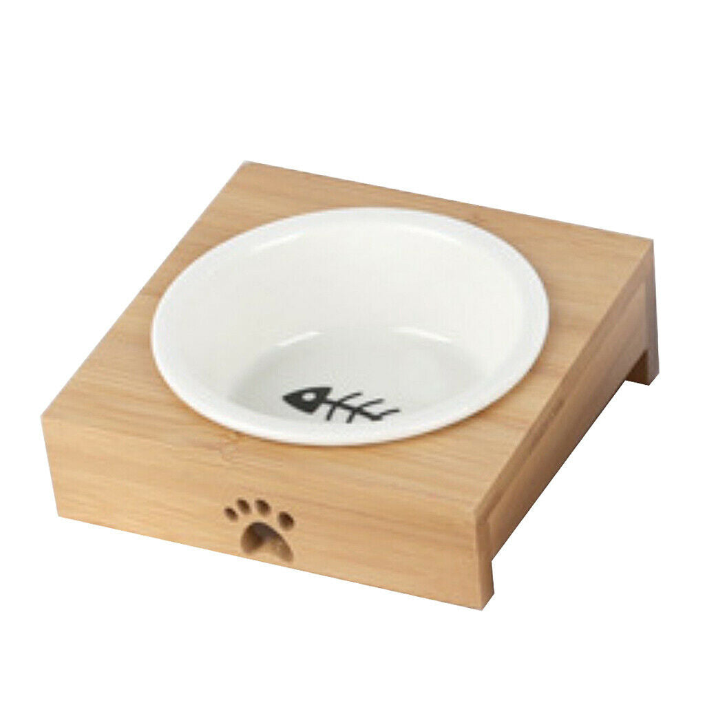 Practical Pet Water Food Dish Bowl For Cat Dog  Ceramic Single Bowl