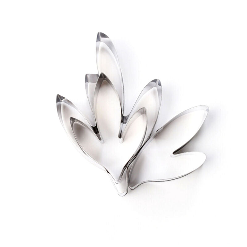Fondant Cake Decoration Stainless Steel Tools Peony Flower Leaves Cutters.l8