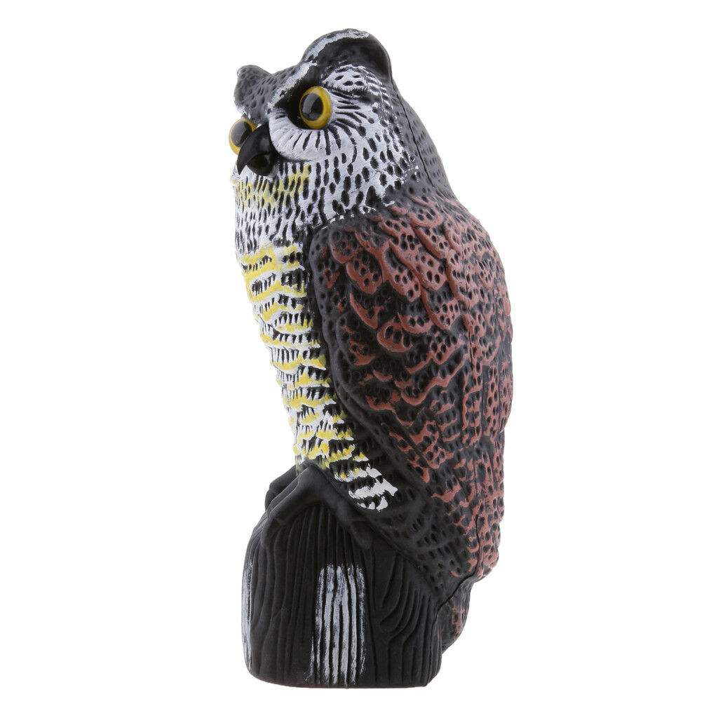 Large Plastic Garden Ornament Owl Yard Scarer Scarecrow Realistic Decoy 36cm