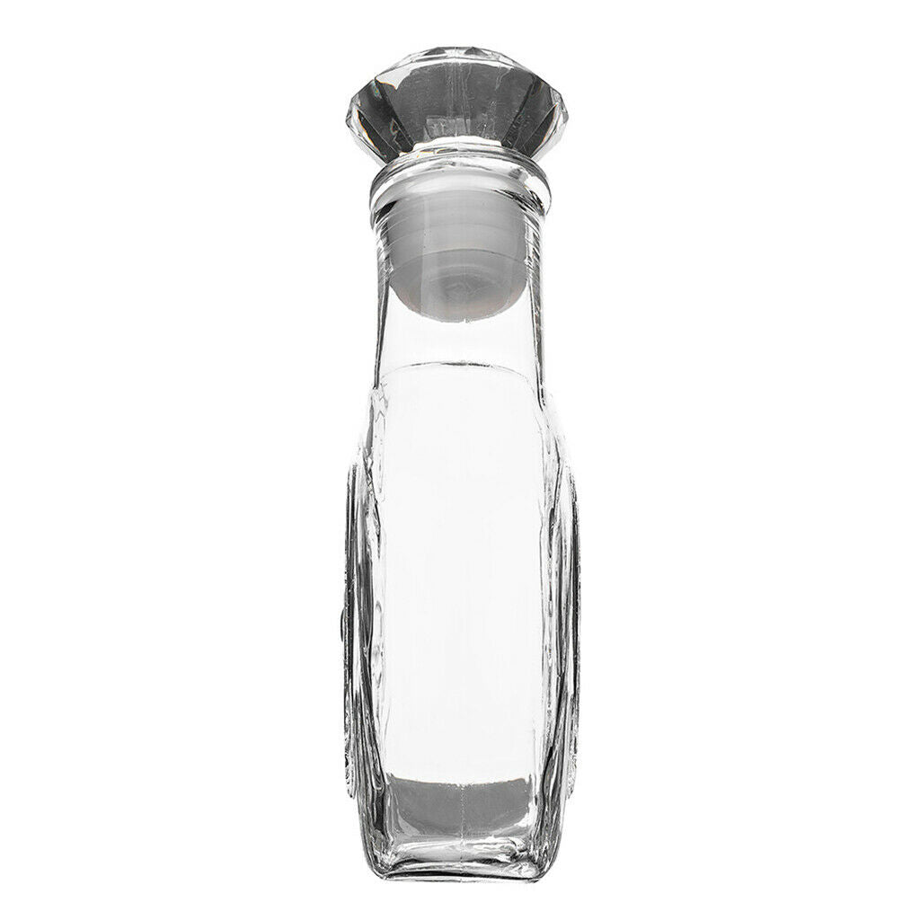Glass Decanter Elegant with Ornate Stopper for Wine Bourbon Brandy Mouthwash