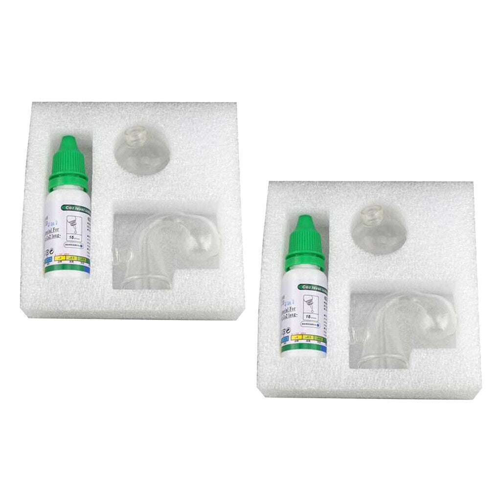 2xCarbon Dioxide CO2 Monitor Glass Drop  Checker  Indicator Aquarium