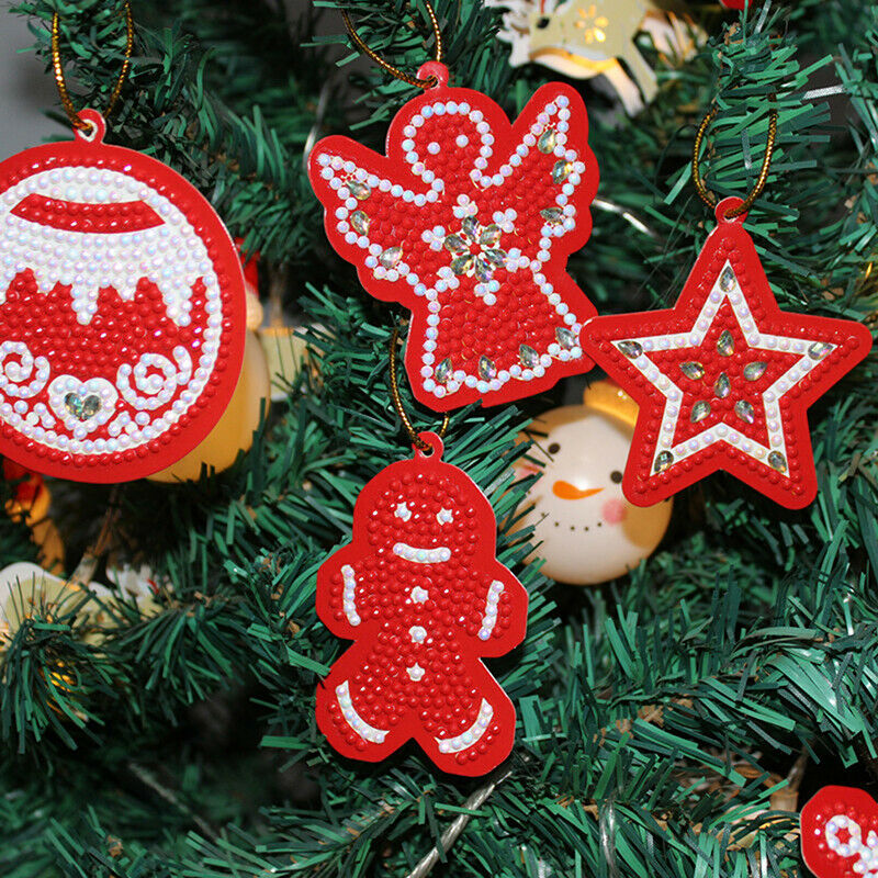 DIY 5D Diamond Painting Christmas Tree Pendant Hanging Ornament Decoration Cr DD