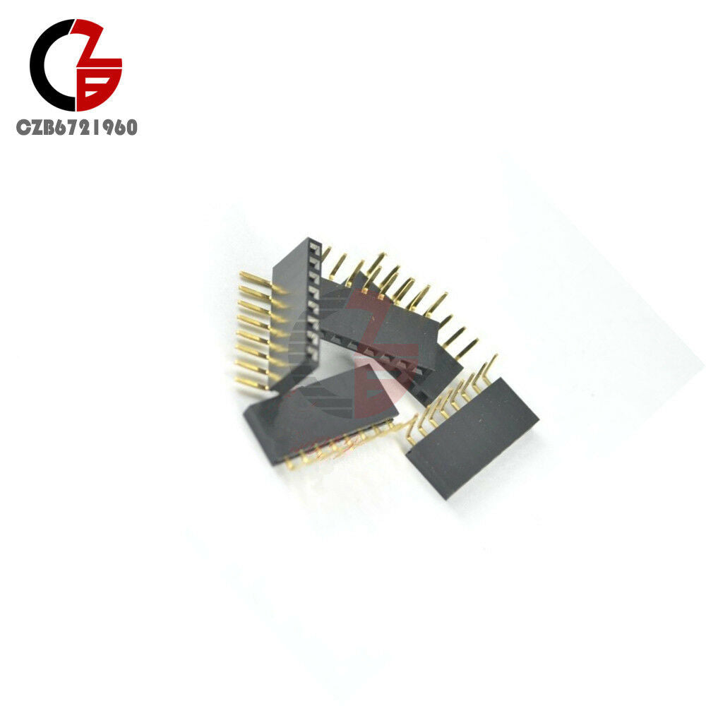 20PCS 1x8Pin Header 2.54mm Pitch Right Angle Female Single Row Socket Connector