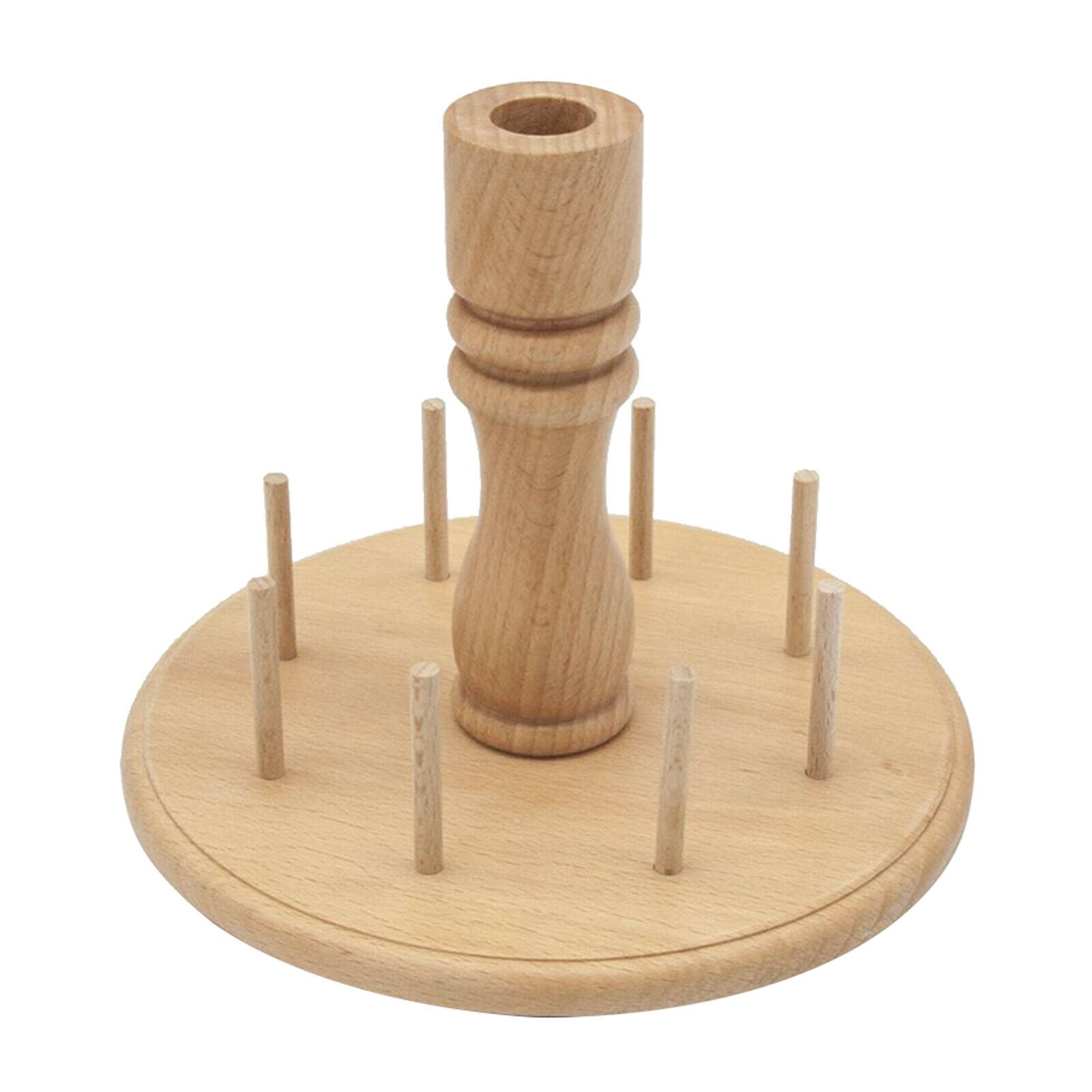 Wooden Standing Thread Holder 8-Spool Sewing Thread Organizer Quilting Tool