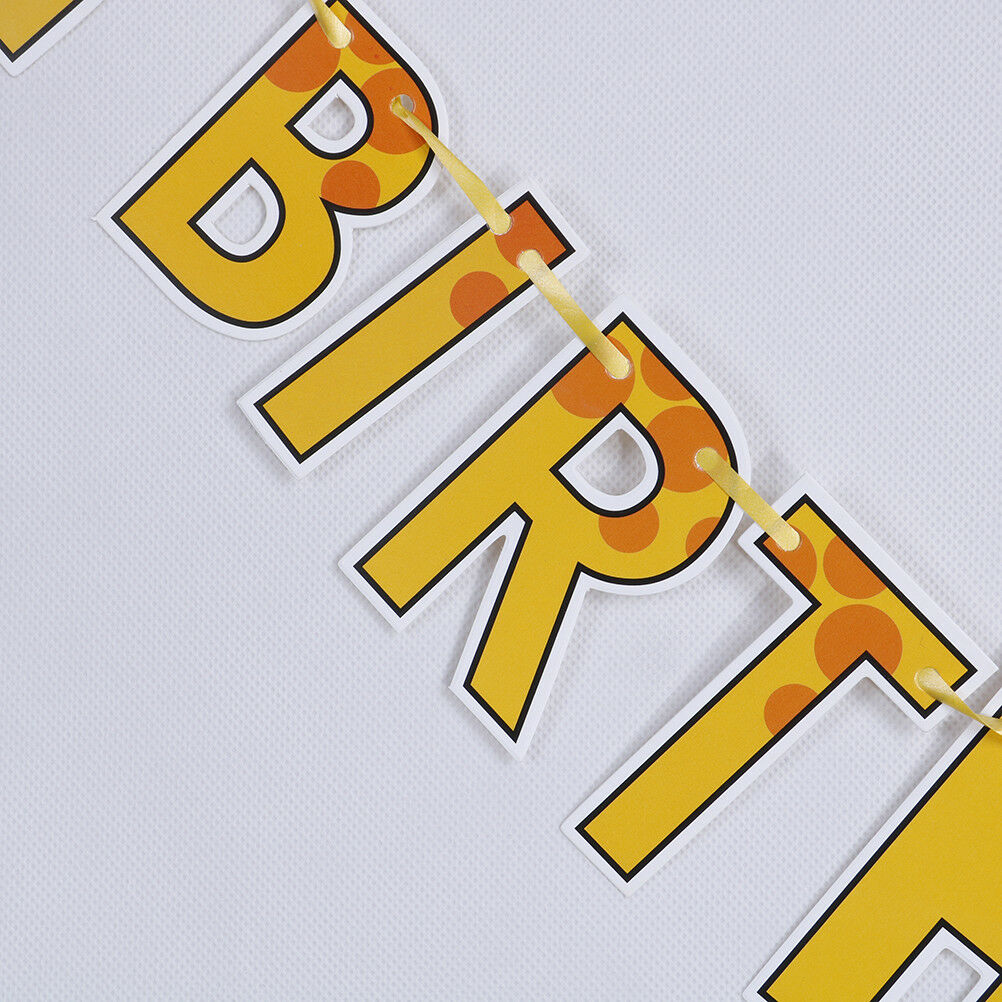happy birthday giraffe paper banner hanging diy party decor bunting suppl.l8