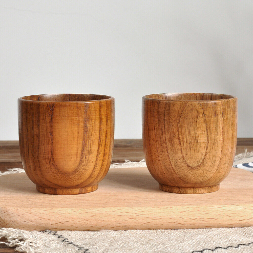 105ml Handmade Mini Wood Tea Cup Teacups Mug for Juice Milk Japanese Style