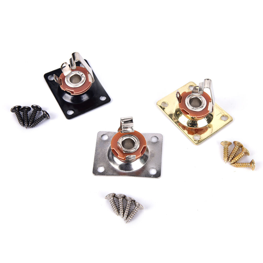 Sliver Square Style New Guitar Jack Plate , Output Socket Chrome Rectang .l8