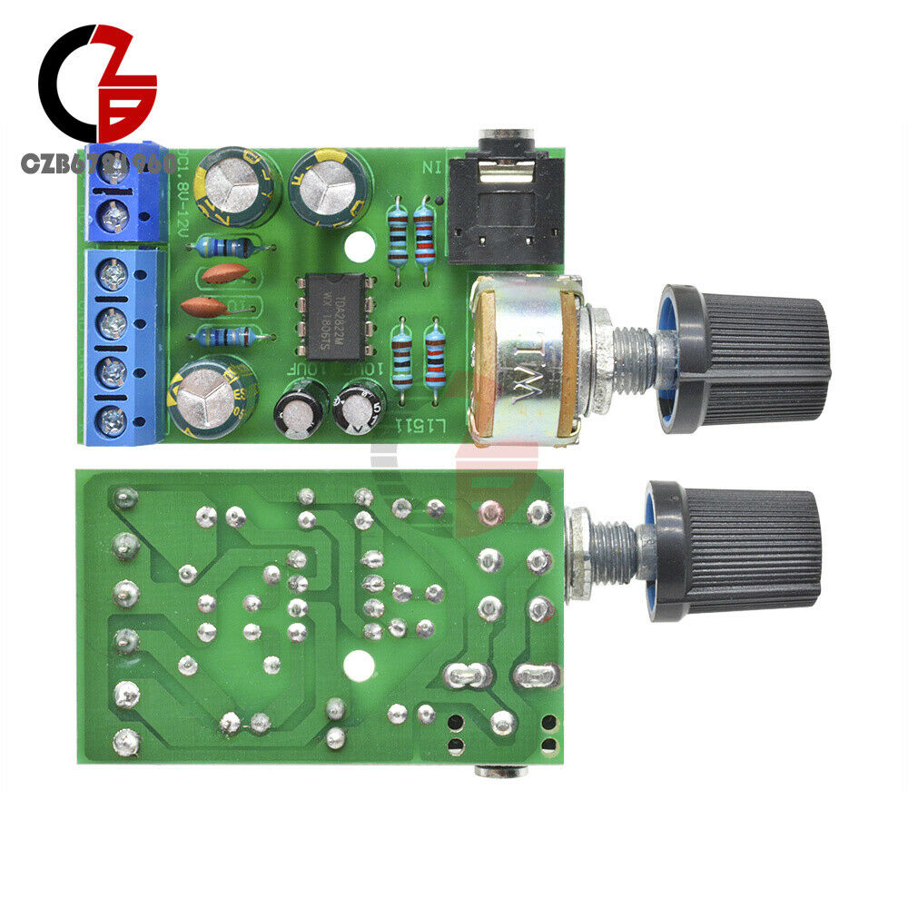 Portable DC 1.8-12V TDA2822M Amplifier 2.0 Channel Stereo Audio Amp Board Module