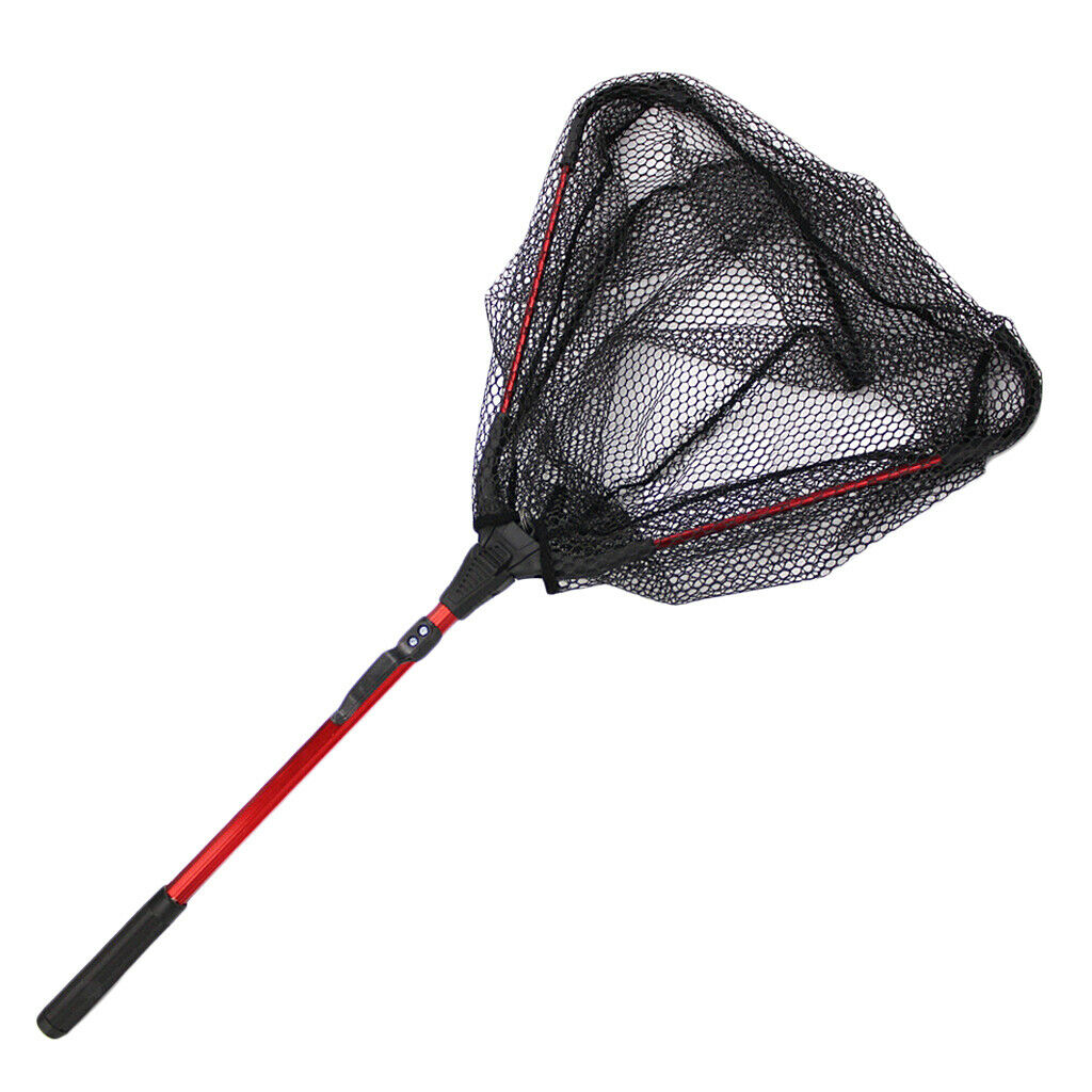 Triangle Landing Net Catch And Release Net Trout Net   Keeper Foldable Pole
