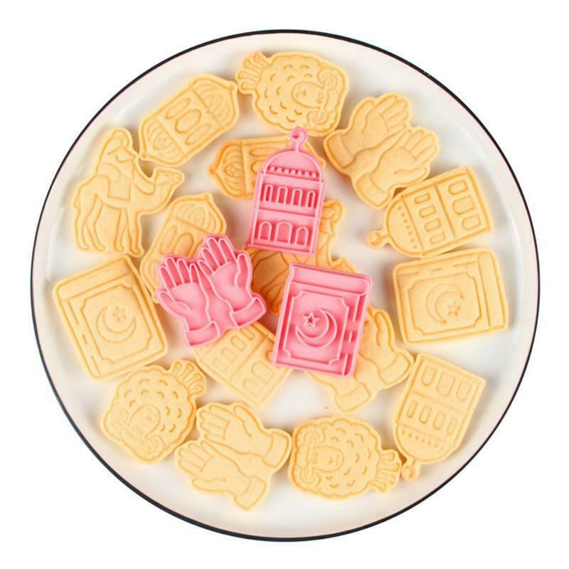 6 Pcs Ramadan Decoration Cookie Cutters Set Eid Mubarak Element Biscuit DIY Mold