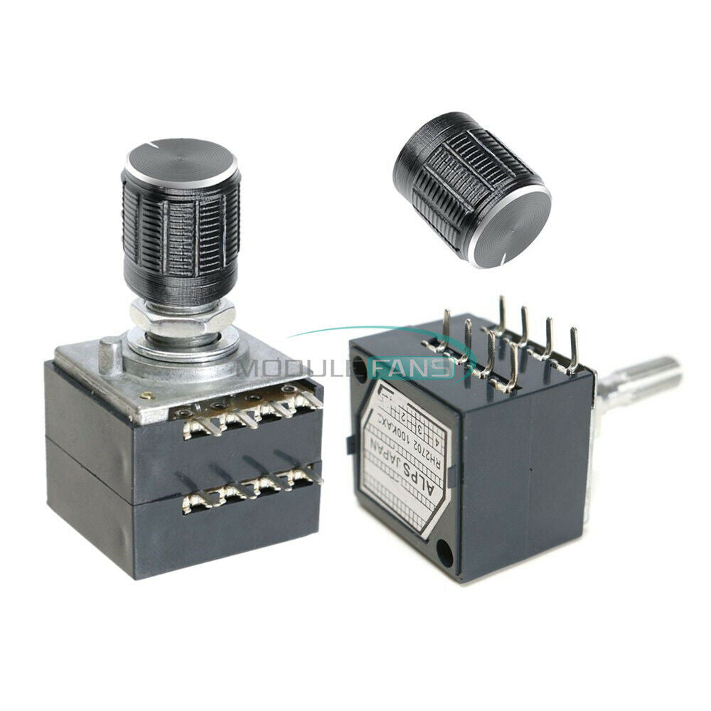 Potentiometer Rotary Knob 100K Log ALPS Audio Amp Volume Control Potentiometer