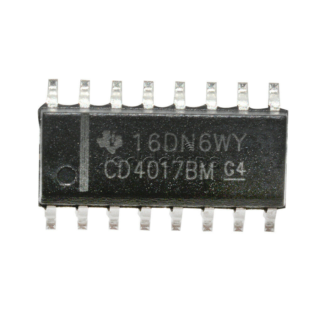 100PCS CD4017 4017 SMD COUNTERS DIVIDER SOP-16