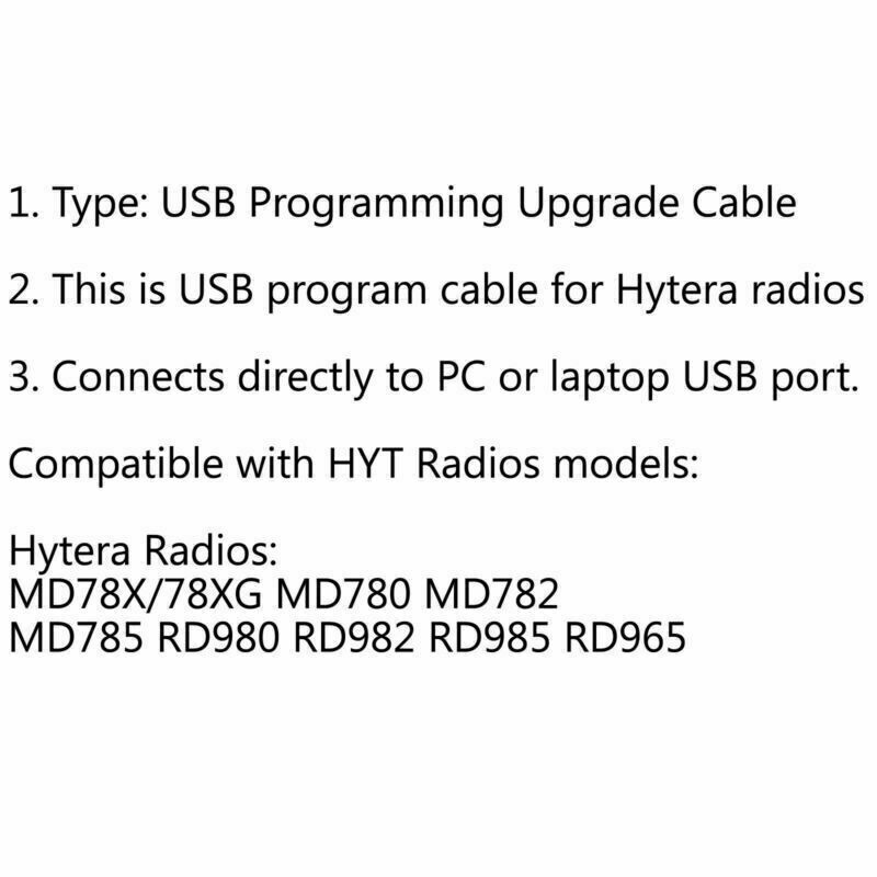 USB Programming Upgrade Cable For Hytera MD650 MD780 RD782 MD782 RD982 CA