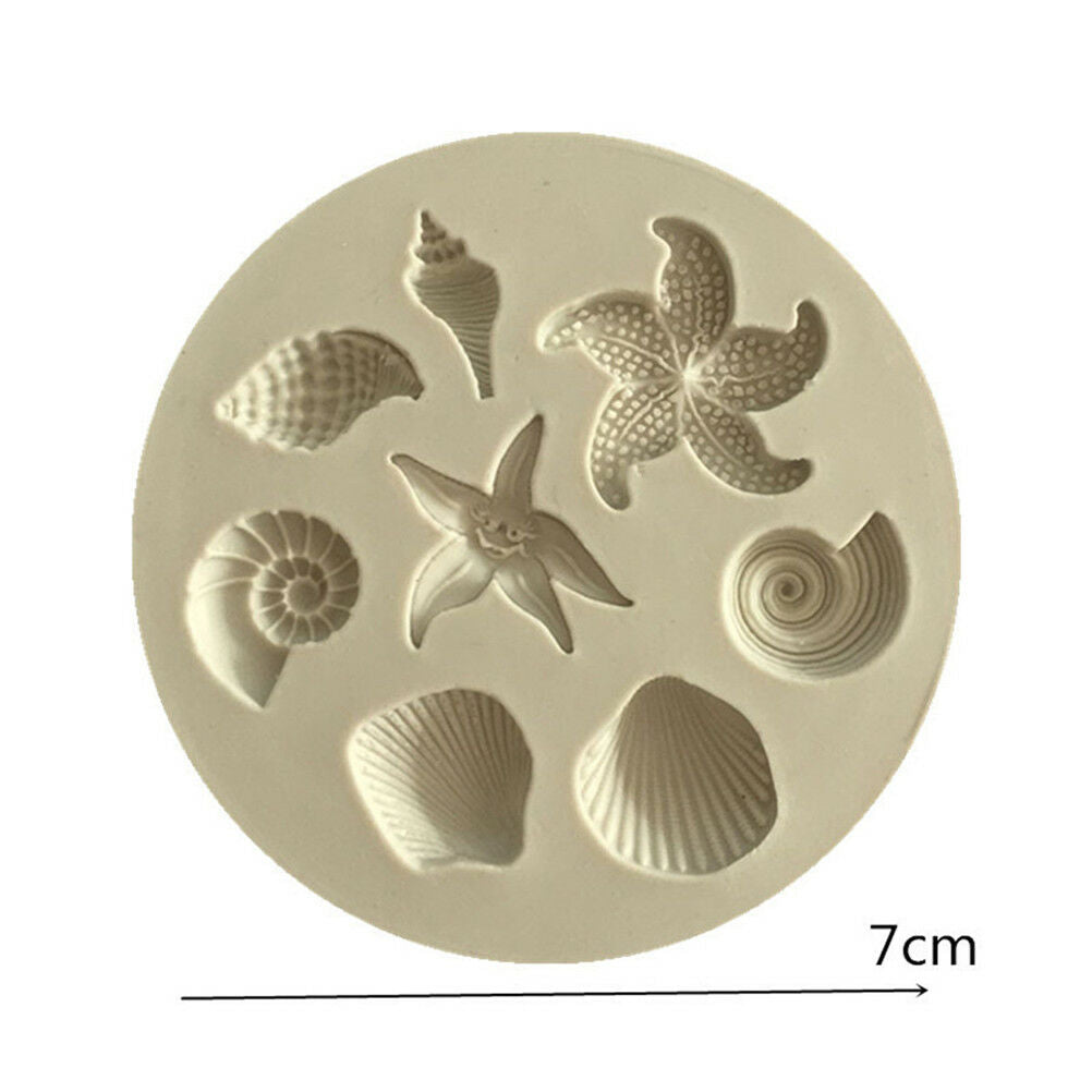 Ocean Biological Conch Sea Shells Chocolate Cake Silicone Mold Kitchen Too.l8