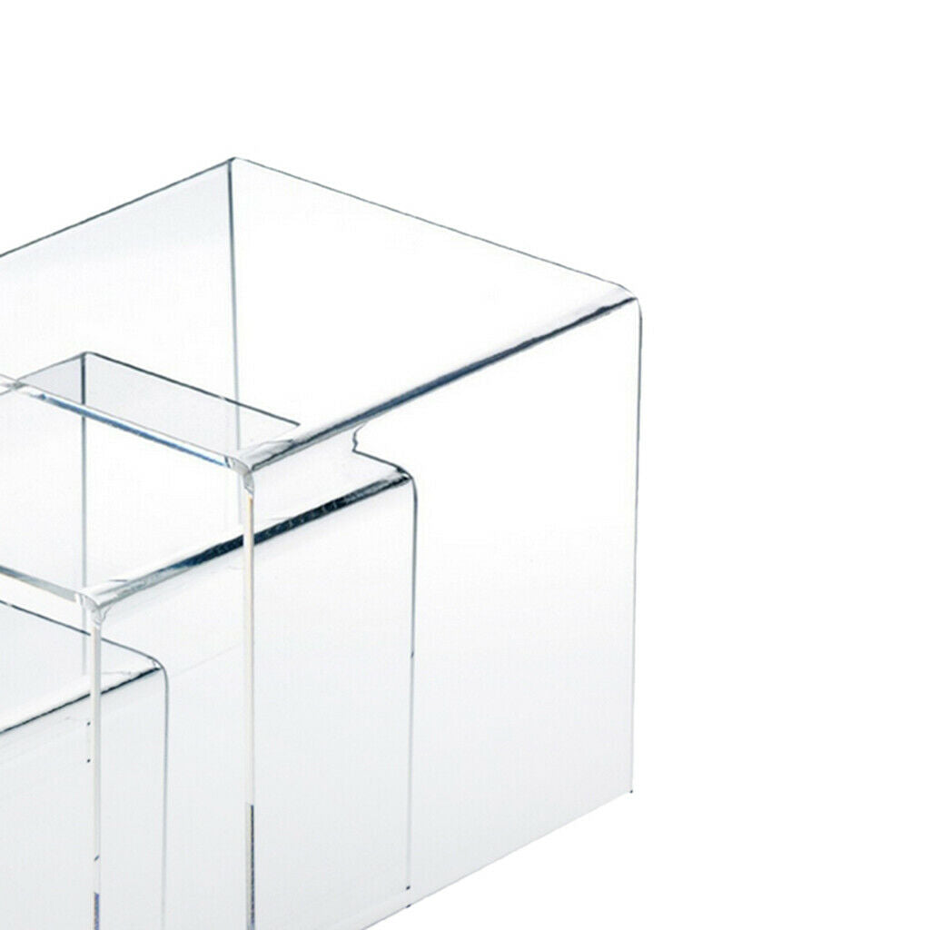 Lots 3 Premium Acrylic Risers Display Stands for Makeup Collectibles Jewelry