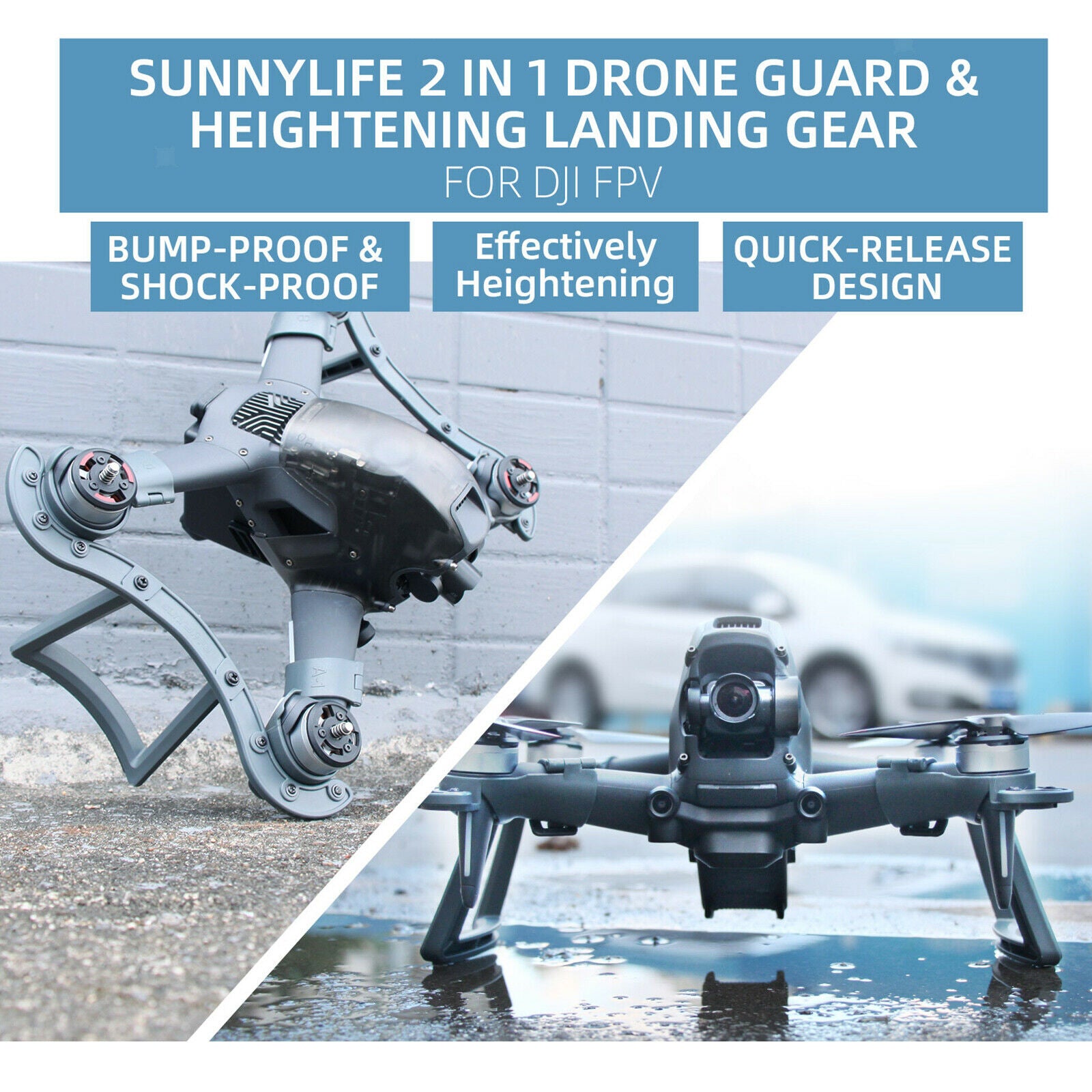 Heightened Tripod for DJI FPV Anti-drop Shockproof Drone Kits Durable Parts