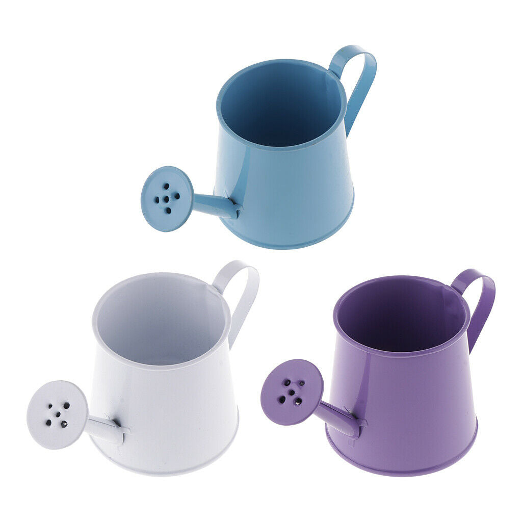 3x Nordic Style Flower Watering Can Candy Color Pot Sprayer Kettle f/ Fence