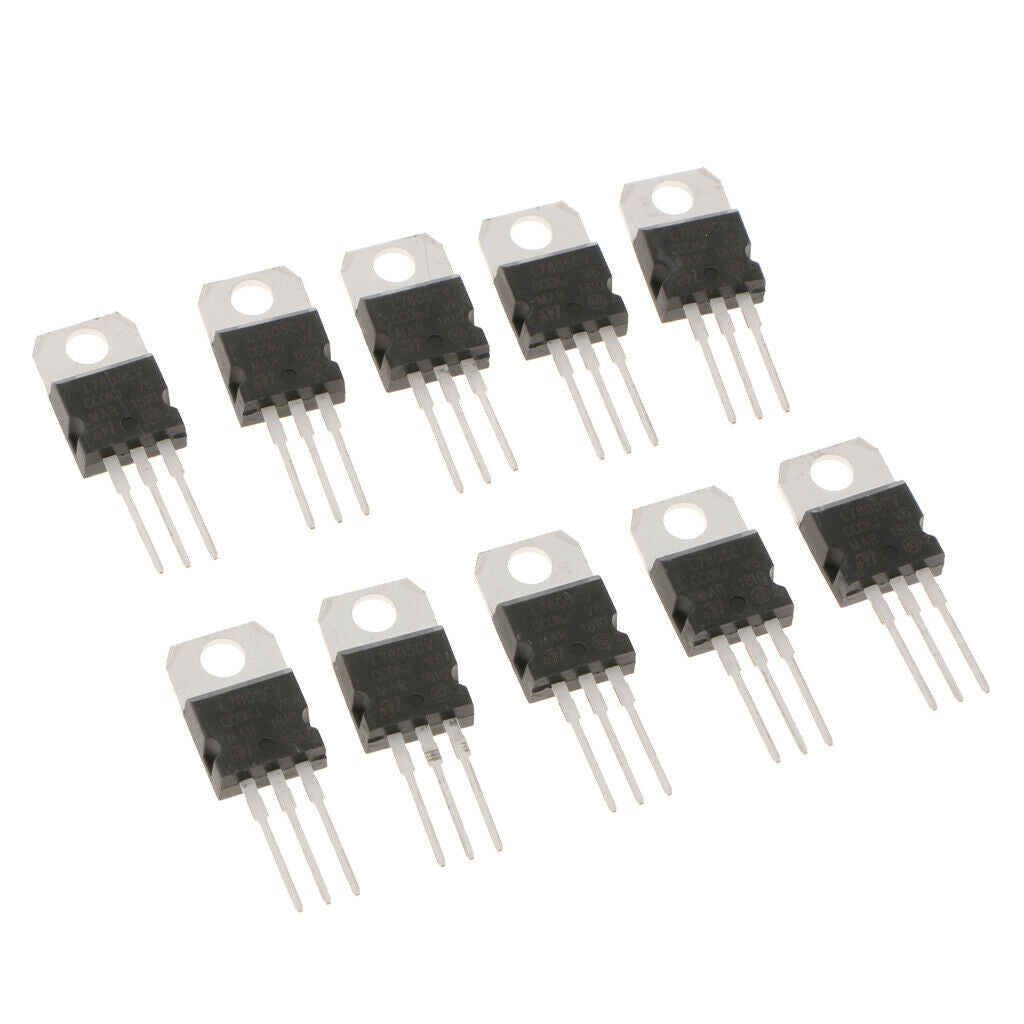 10 Pack L7805CV L7805 LM7805 3 Terminal Voltage Regulator Transistor TO-220