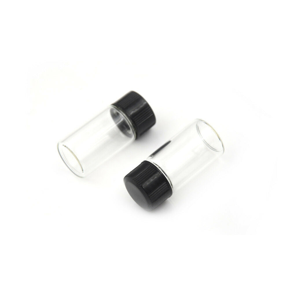 5Pcs 3ml Small Cute Glass Vials Bottles Clear Containers With Screw Ca.l8
