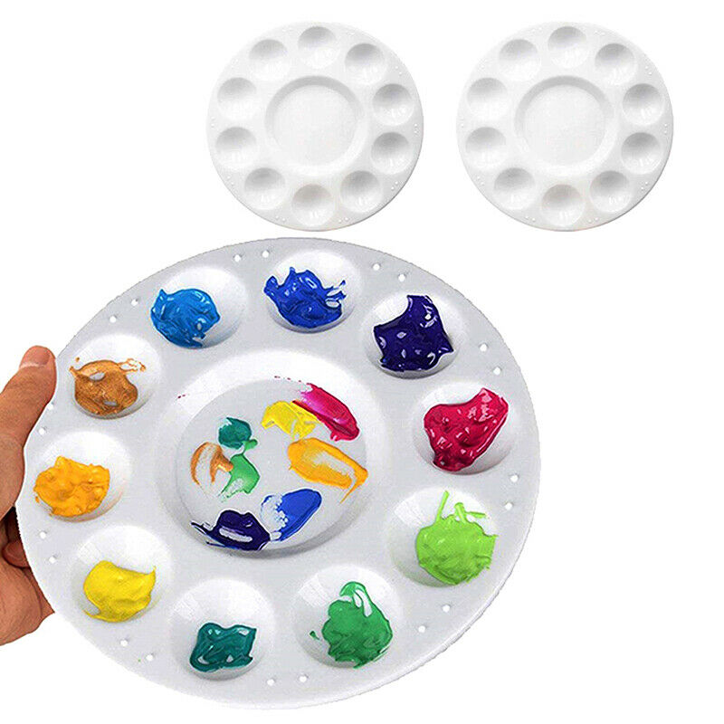 Palette 10 Grid Art Paint Tray Artist Watercolor Plastic Mixing Palette S.l8