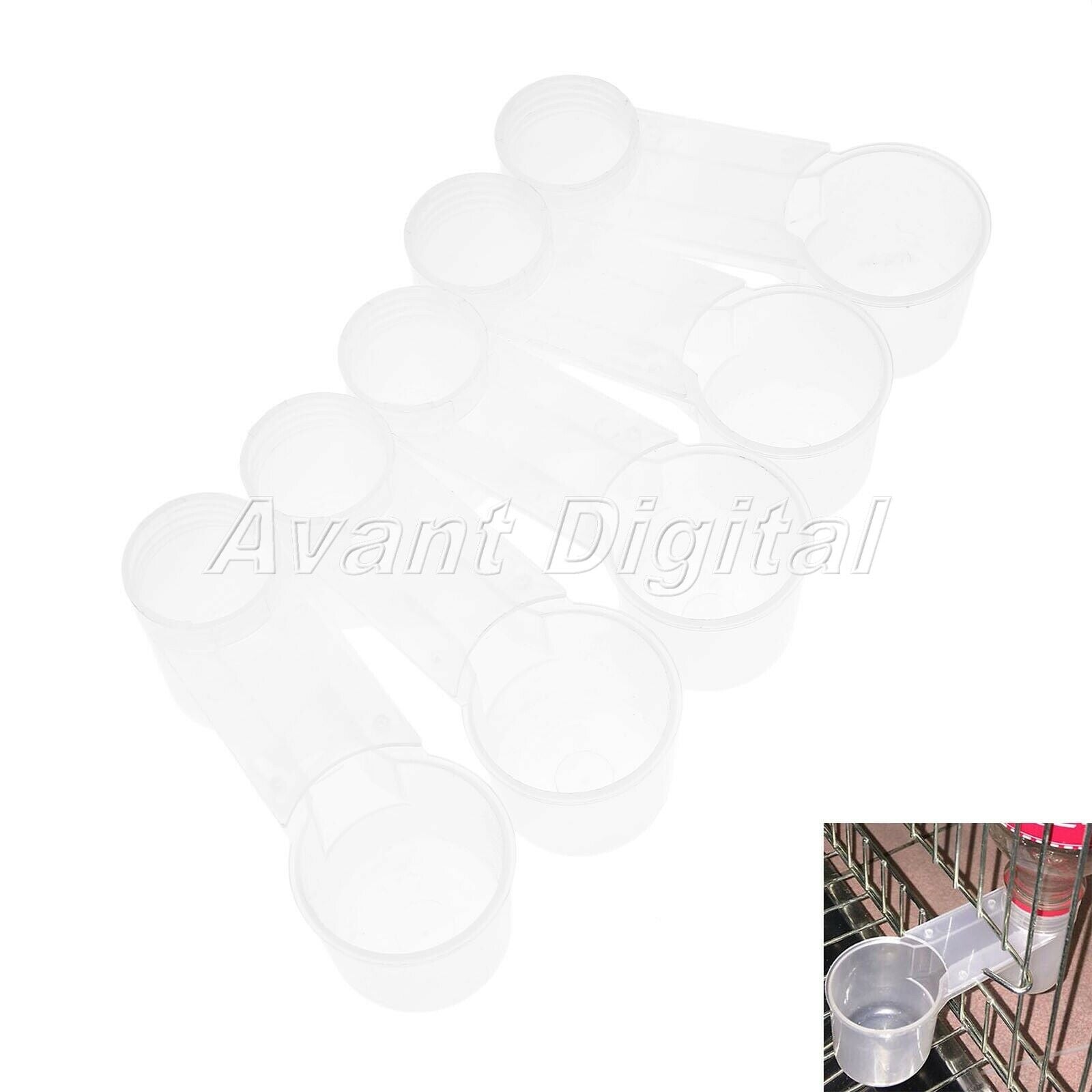 Clear White Plastic Bird Feeder Drinker Bottle Cup Water Bottle for Pigeon Dove