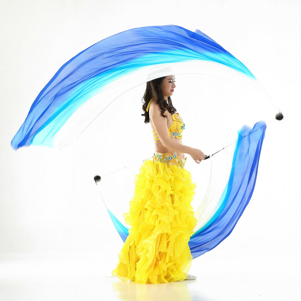 Flowy Silk Veil Poi Throw Balls for Belly Dance Costume Yoga Props