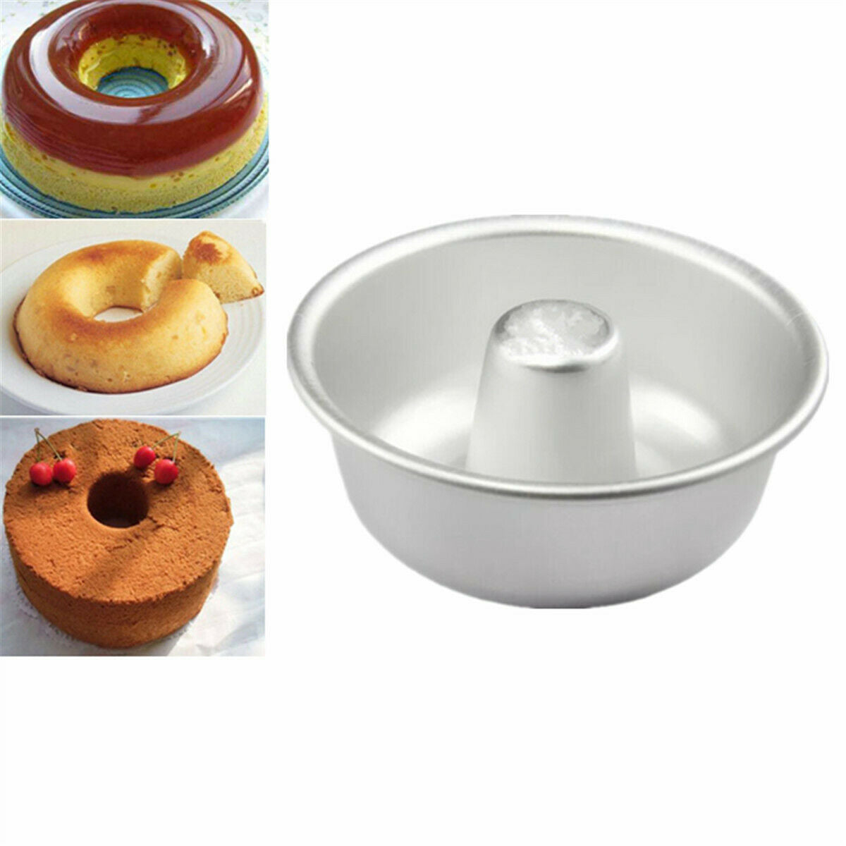 Hollow Chiffon Cake Mold DIY Donut Pan Mould Baking Tin Ring Aluminum Alloy Tool