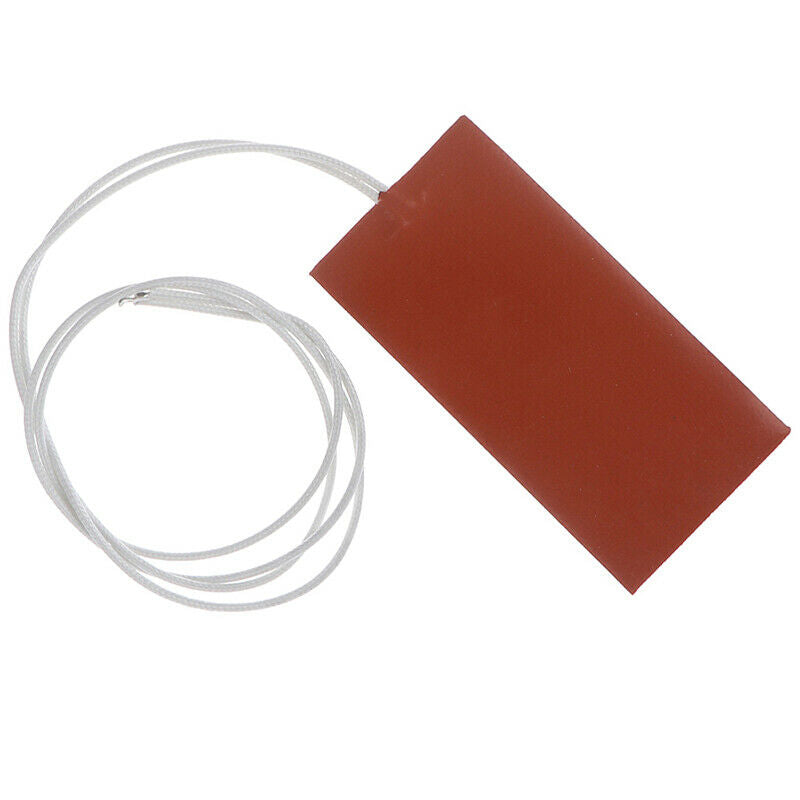 15W 12V 5*10cm Engine Oil Tank Silicone Heater Pad Rubber Heating Mat War.l8
