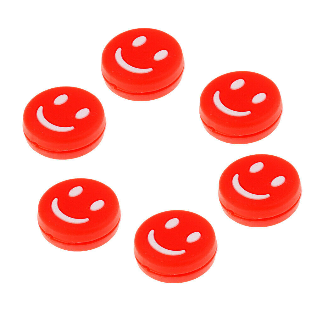 18Pcs Happy Face Silicone Tennis Racket Vibration Dampener Shock Absorber